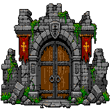 Portal do castelo em ruínas
